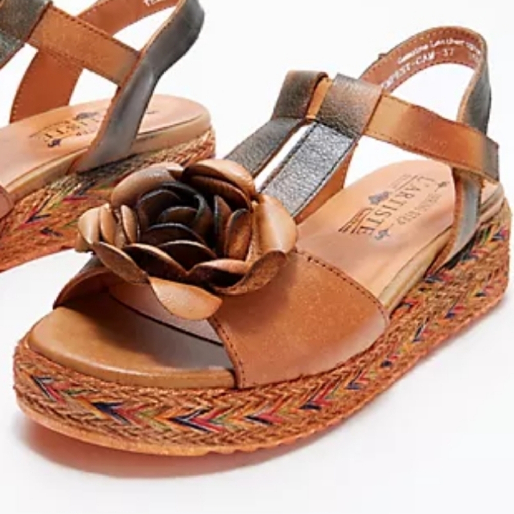 L'Artiste by Spring Step Platform Wedges - Tempest